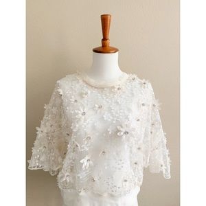 Flower embellished mesh top. included in 2 for $25
